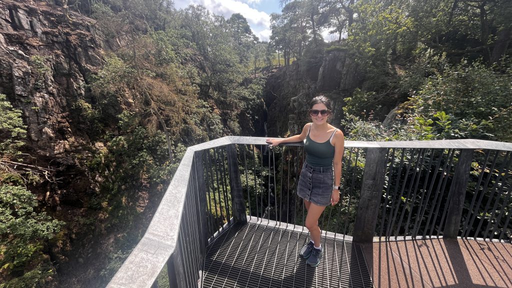 On the viewing platform at Stanley Ghyll